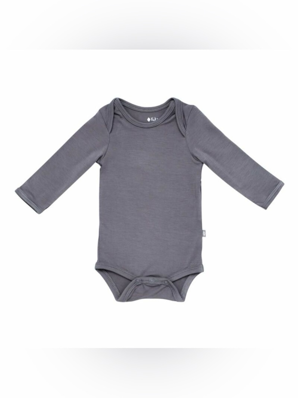 Kyte BABY Long-Sleeve One-Piece Bodysuit - Charcoal